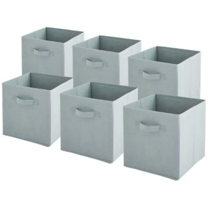 Contenedores De Ropa Lifewit, Paquete De 6, 40 Litros, Con Marco De Metal Color Gris