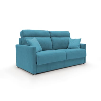 Divano letto matrimoniale tessuto 176 cm azzurro Margot Maisons