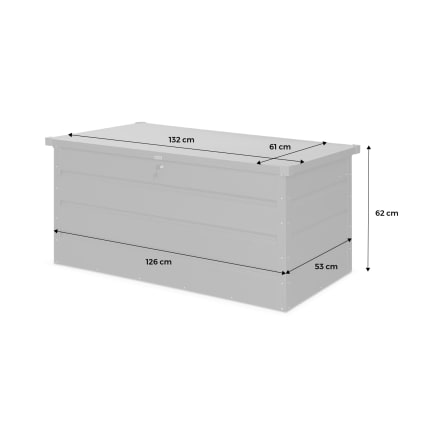 Gartentruhe aus Metall 385 L. Anthrazit Detroit