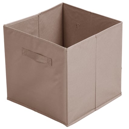 Paniers De Rangement Cubiques NaturalCozy (blanc Cassé/marron) – 33 X 33 X 33 Cm – Boîtes Cubes Déco