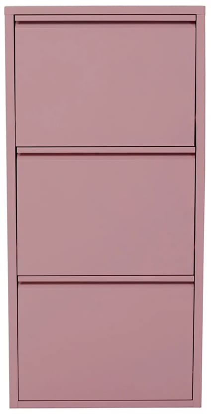 Schuhkipper mit 3 Fächern aus Stahl in Rosa CARUSO