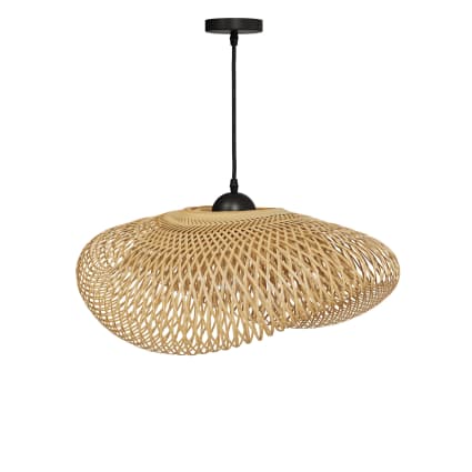 Lampada a sospensione orientale in bambù nero 40 cm - Ostrava | Leroy Merlin