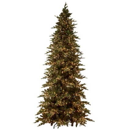 Albero di Natale artificiale [100% stampato a iniezione] - Nordman realistico con cima robusta | christmas tree di prima qualità con supporto in legno