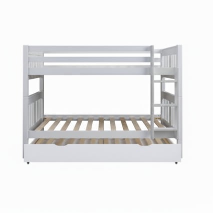 Letto A Soppalco Con Scrivania, LED, Porte USB, Cassetto Portaoggetti Struttura In Metallo 90x200 Cm Bianco