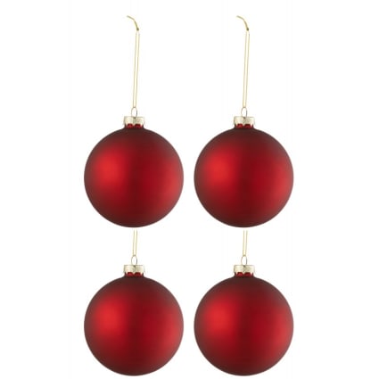 Scatole Per Palline Di Natale Relaxdays - Set Da 4, 64 Posti, 34x34x9 Cm, Con Separatori Regolabili, Nero/Rosso