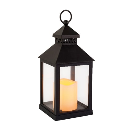 Set Di 2 Lanterne In Legno Di Mango Mud Pie – Piccola E Grande, Colore Nero