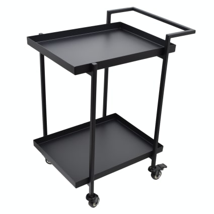 Servierwagen aus Metall, 60x38x54 cm, Schwarz