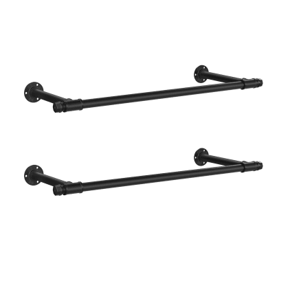 Tringle à vêtements rotatif en cuivre rétro pour balcon intérieur