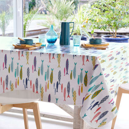 Lot De 6 Napperons Artisanaux En Contreplaqué, Forme Rectangulaire Avec Motif Poisson – Style Shabby Chic Déco Cuisine