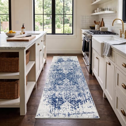 Tapis Couloir Oriental Ecru Blanc Au Mètre - Collection EMIRAT Carpeto - Sur Mesure