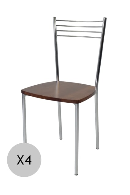 Set Di 4 Sedie Pieghevoli OEF Furnishings In Vinile Marrone - Imbottite, Telaio In Acciaio Legato, Ideali Per Casa, Ufficio E Eventi - 2