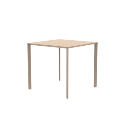 Tavolo quadrato in metallo beige da giardino cm 80x80 75h Fox