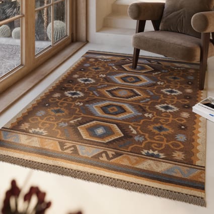 Tapis Kilim En Coton 140 X 200 Cm Multicolore Gandzak - Tapis salon et
