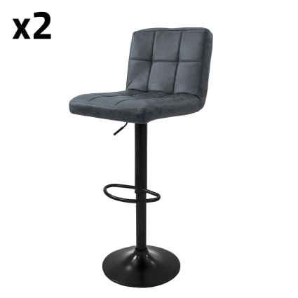 HOMCOM set di 2 sgabelli da bar girevoli a 360° sgabelli