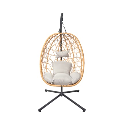 Sillón colgante efecto ratán Cuzco Maisons du Monde