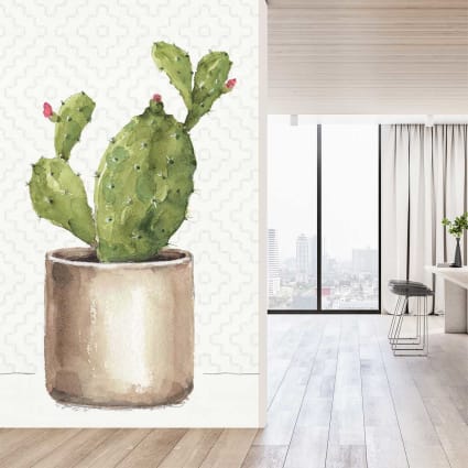 Tapete exotischer kaktus im topf 208x270cm | Maisons du Monde