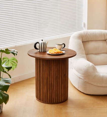 Table d'appoint roulante pour ordinateur portable - Grus - Bois et acier - Réhausse bureau - Maison