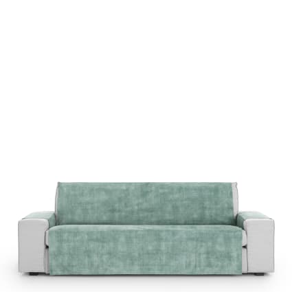Copridivano 3 Posti 160x220 Cm In Ciniglia Verde - Morbido E Made In Spain - 5