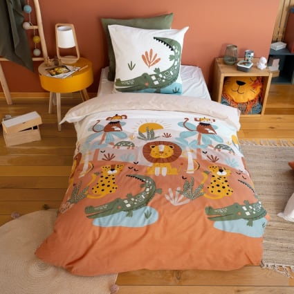 Jungle Housse De Couette Personne Vertbaudet Parure De Lit Imprimé