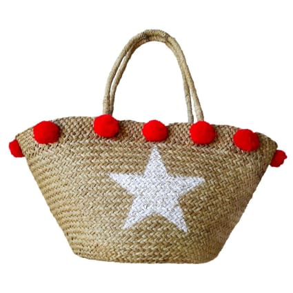 Borsa da spiaggia con pompon rossi Maisons du Monde