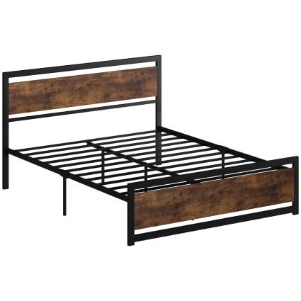 Struttura Letto Matrimoniale In Bambù Queen Size – 30,5 Cm Altezza – Doghe In Acciaio, Base Solida E Ecologica – Facile Montaggio
