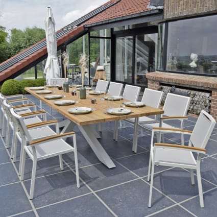 Arche De Table Métallique Réglable 250x123 Cm - Support Pour Décorations, événements, Mariages - 8