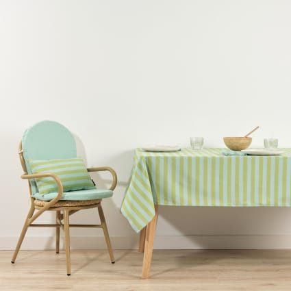 Fleckabweisende Tischdecke aus Baumwolle mehrfarbig 160x160 cm Rayas maglia