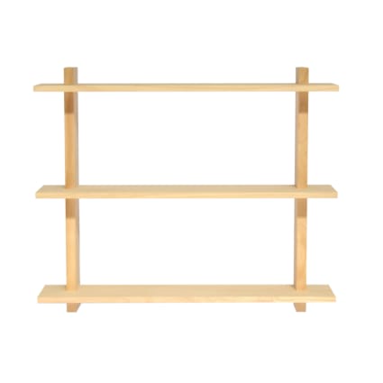 DESIGN DELIGHTS Scaffale a Muro Nelia in Legno di Mogano | 67 cm, con Cassetti | Armadio Cucina Sospeso Vintage