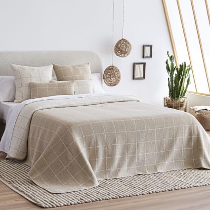 Wendbare Baumwolltagesdecke 180x270; beige