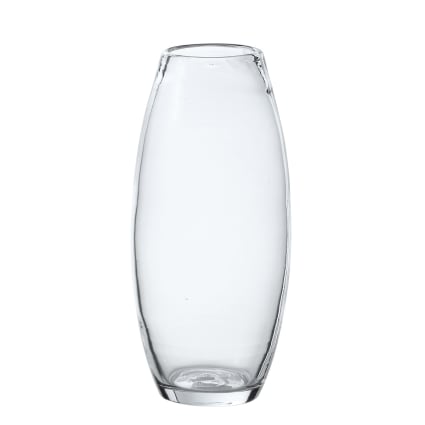 Vase En Verre Transparent - 11 Cm De Diamètre, 19,5 Cm De Haut - Forme Irrégulière, Sans Marque