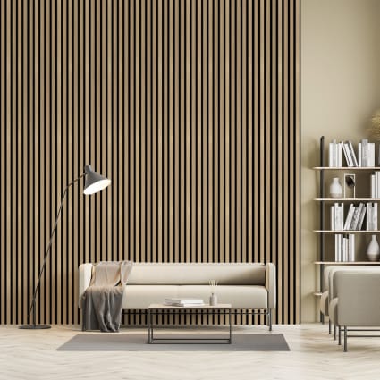 Carta da parati listelli rovere chiaro 260x270cm Maisons du Monde