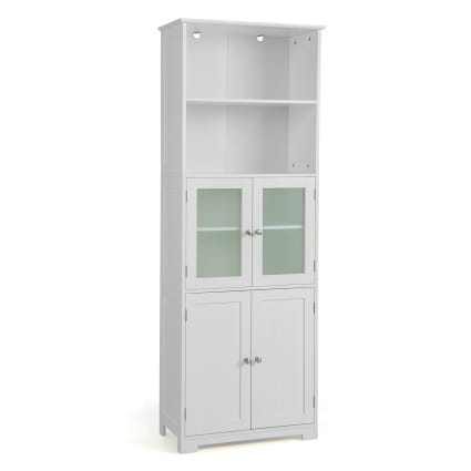 Étagère De Rangement Blanche Salle De Bain Simple Couche 60cm - Aluminium Antirouille