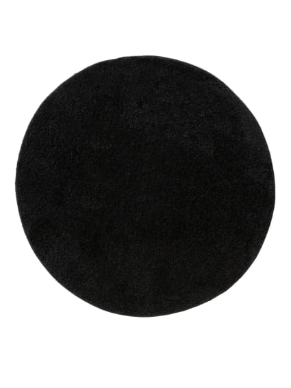 Tappeto Rotondo Da Biliardo - 80x80 Cm, Nero, Lavabile, Antiscivolo, Per Soggiorno O Camera Bambini