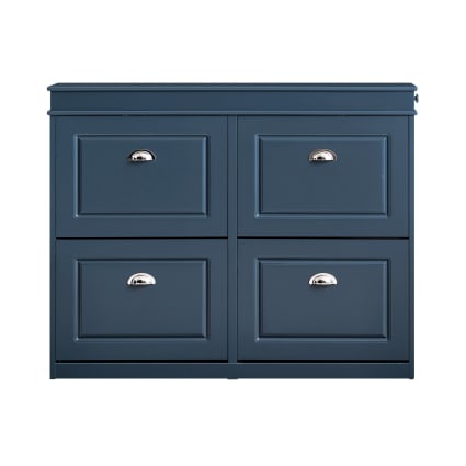 Schuhkipper Schuhschrank mit 4 Klappen MDF(E1) Blau