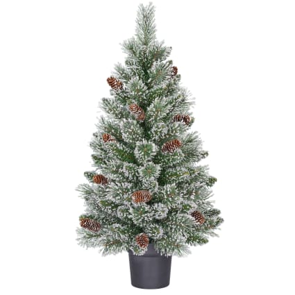 KI Store Décoration De Noël Blanc - Lot De 8 Branches Artificielles Décoratives Avec Paillettes Pour Sapin De Noël