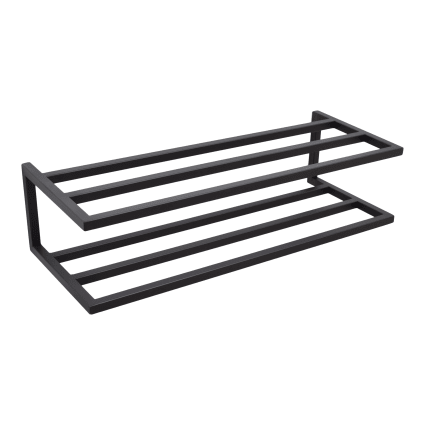 Wandschuhregal aus Metall, 80x30x20 cm, Schwarz