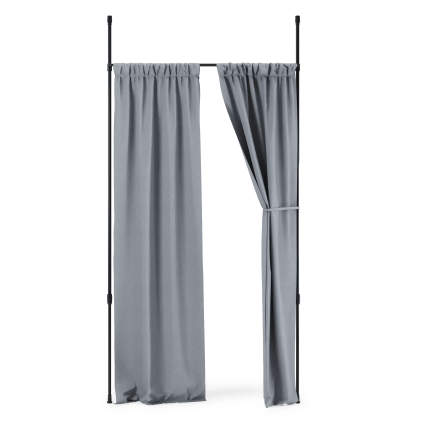 Tringle à Rideau Modulaire FLY HAWK – Réglable De 76 à 198 Cm – Acier Noir