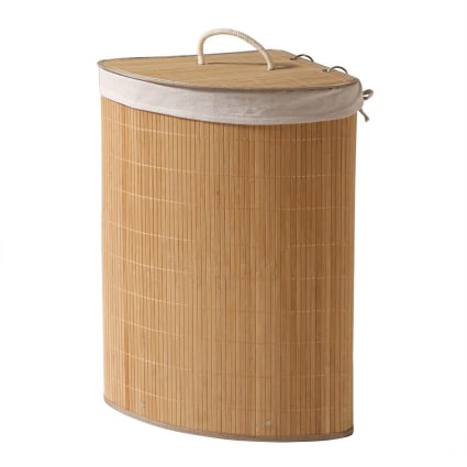 Cesto Portaoggetti Rettangolare In Legno Di Pino E Bambù – 35x33x13 Cm – Organizer Naturale Per Armadio E Casa