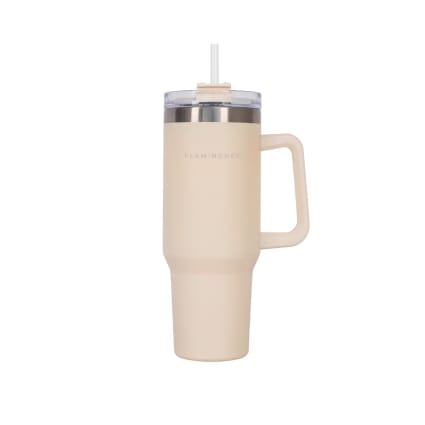 Gourde Isotherme 1,2 Litres Avec Poignée Et Paille - Acier Inoxydable, Double Paroi Vide - Pour Eau, Thé Glacé, Café - Conservation Chaud/Froid