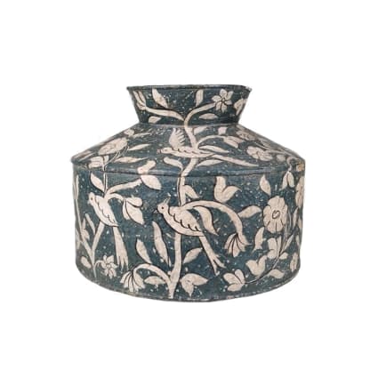 Jarrón piedra envejecida rombos 30x15 cm Maisons du Monde