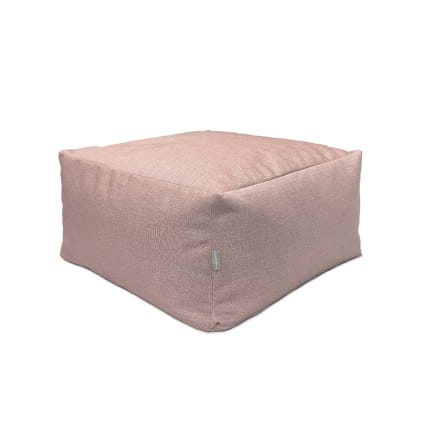 Pouf mit abnehmbarem Baumwollbezug 50x50x25 cm Rosa