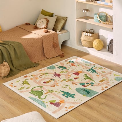 Tappeto Per Bambini Con Dinosauri - Verde, 170x240 Cm, Morbido E Facile Da Pulire