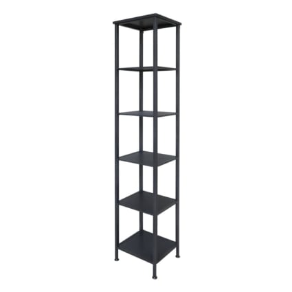 Gadroad Étagère de rangement réglable à 5 niveaux robuste en métal pour garage, entrepôt, sous-sol, garde-manger, abri de jardin (noir, NEW40 x 90 x 183 cm
