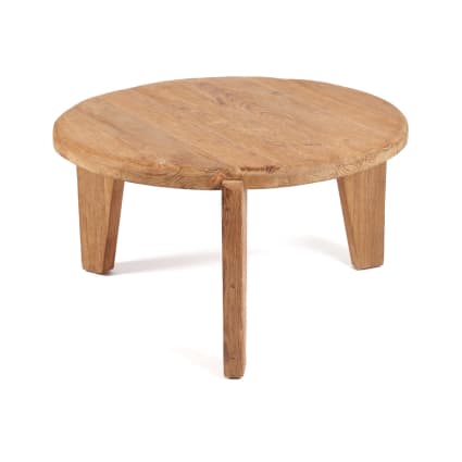 Mesa baja de madera de teca recuperada 80x80