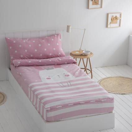 Saco nordico infantil con relleno rosa cama 90 x 190 Katua
