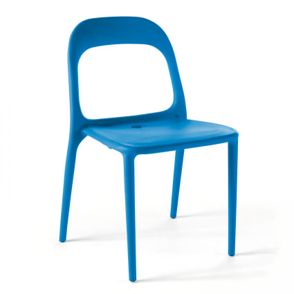 Blauer Gartenstuhl aus Kunststoff Milan
