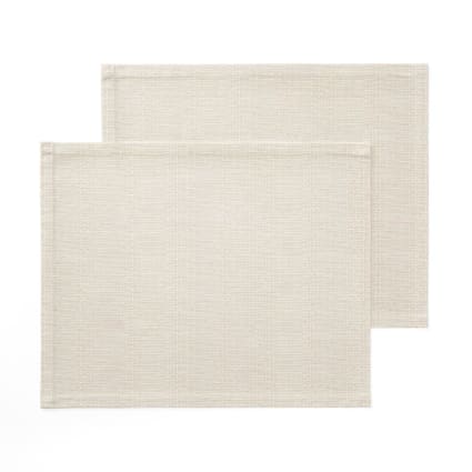 Wracra Tovagliette Americane di lino in stile bohémien, 30 x 45 cm, set di 4 tovagliette rustiche, tovagliette geometrico a due strati unico per cene, feste e uso quotidiano