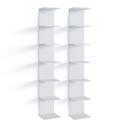 Étagères D'angle Murales 2 Pcs Chêne Et Blanc 25x25x3,8 Cm MDF | Leroy