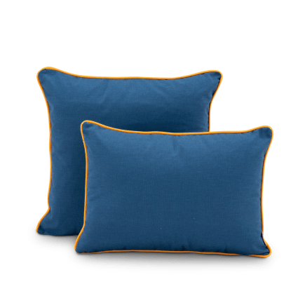 2er Set Dekokissen blau/orange Sanda