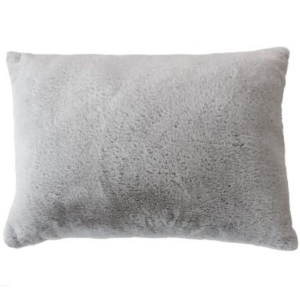 Coussin En Fourrure De Renard Argenté Véritable – 50x50 Cm – Luxe Et Douceur